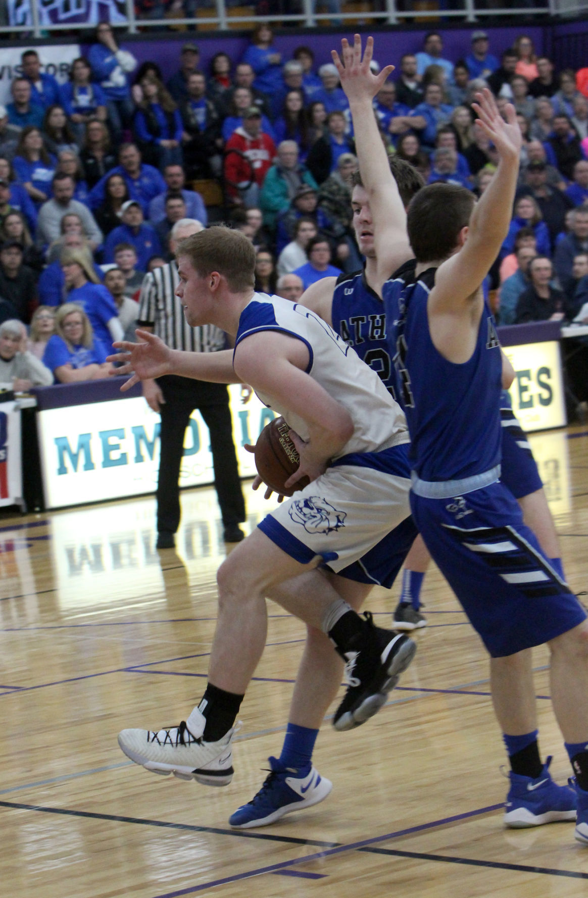 Athens vs McDonell boys basketball at Eau Claire Memorial 3-7-19